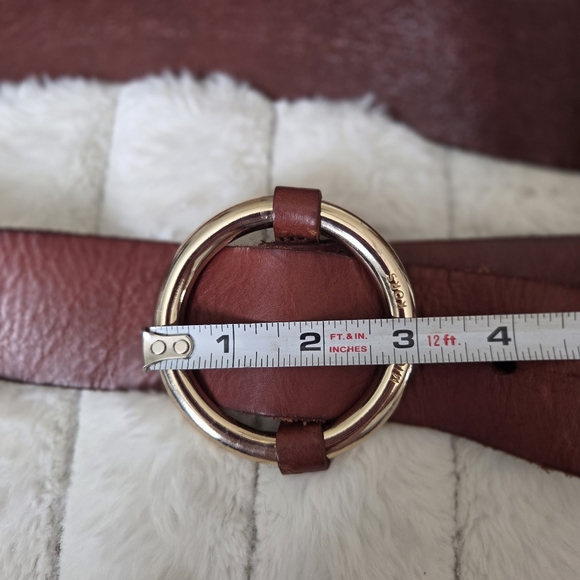 Vintage Michael Kors Y2K Genuine Leather Wide‎ Brown Boho Belt XL -Gold Buckle main image 16